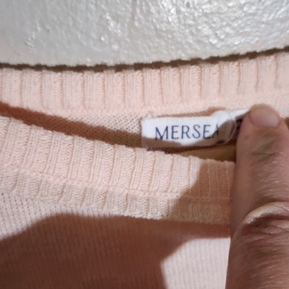 Peach and Red Striped Women's Top - Picture 6 of 6